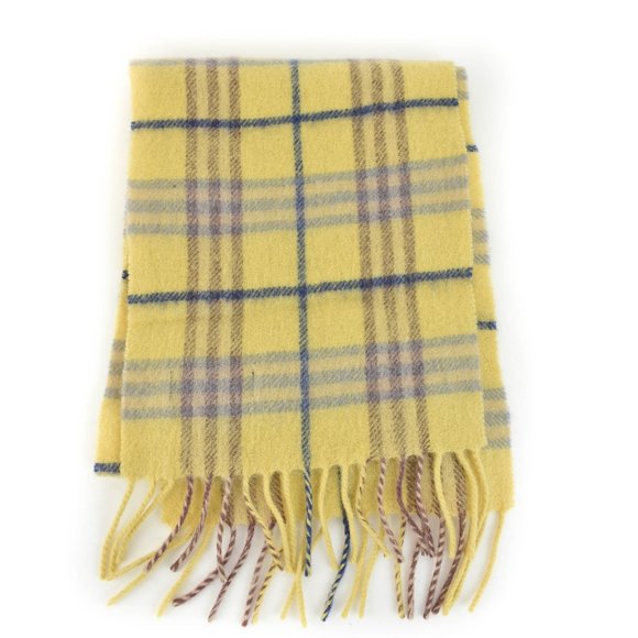 BURBERRY: Yellow, Nova Check 100% Wool Scarf (ru) - Picture 3 of 4